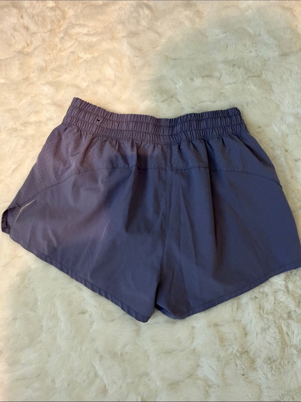 Asics Women's Lavender Athletic Shorts with Elastic Waistband - Picture 5 of 5